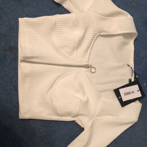 ASOS white corset style crop top